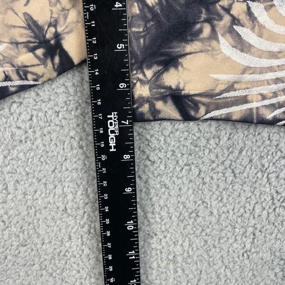 Athleta Women Small Tan Black Motivate Seamless Short Tie Dye Print Biker Shorts - Picture 5 of 11